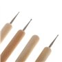 Lot de 4 stylos à double tête spirale pour indentation d'argile souple Outil de modelage