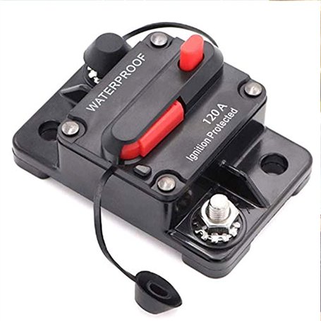 Disjoncteur audio en ligne étanche DC 12 V-48 V avec porte-fusible à réinitialisation manuelle