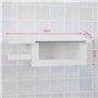 SoBuy® FRG175-W Dérouleur Papier Toilette - Distributeur WC Porte Papier Mural avec Support pour Déposer Smartphone et Porte-rev