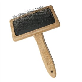 Value Rug Peigne à Brosse en Fil de Mouton en Peau de Mouton Grand Manche en Bois
