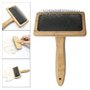Value Rug Peigne à Brosse en Fil de Mouton en Peau de Mouton Grand Manche en Bois