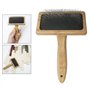 Value Rug Peigne à Brosse en Fil de Mouton en Peau de Mouton Grand Manche en Bois