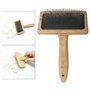 Value Rug Peigne à Brosse en Fil de Mouton en Peau de Mouton Grand Manche en Bois