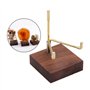 Perfeclan Métal Minérale Fossile Stand Titulaire D'affichage Rack Support en Bois pour Agate Roches, Style 02