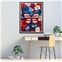 Hoobee 5D DIY Diamond Painting Papillon, Peinture Diamant Animal, Diamant Painting Broderie au Point de Croix Mosaïque Strass Dé