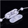 Switty - Chaîne plastique blanche - Connecteurs pour stores d'exploitation – Lot de 10