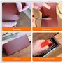 KENDO Lot de 4 rouleaux de papier abrasif de 93 mm x 5 m - Grain fin à grossier 60/120/180/240 - Convient pour ponceuse manuelle