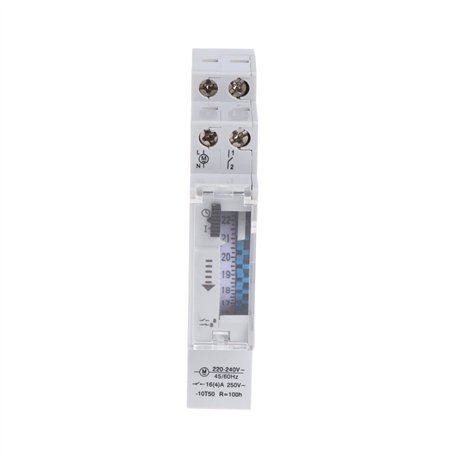 BIlinli Mécanique 24 Heures commutateur programmable de minuterie de Rail DIN c 110-240V 16A