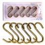 TOPIND Lot de 20 crochets de suspension en forme de S chromés et plaqués bronze pour bijoux, outils de jardinage, plantes, cuisi