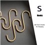 TOPIND Lot de 20 crochets de suspension en forme de S chromés et plaqués bronze pour bijoux, outils de jardinage, plantes, cuisi