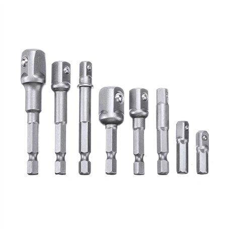 8 pièces barre d'extension for outils accessoires jeu d'adaptateurs de douille hexagone forets à percussion pilote clé à barre d