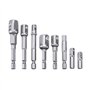 8 pièces barre d'extension for outils accessoires jeu d'adaptateurs de douille hexagone forets à percussion pilote clé à barre d
