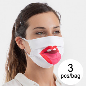 Masque en tissu hygiénique réutilisable Tongue Luanvi Taille M (Pack de 3) 19,99 €