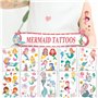 Tatouages Temporaire pour Enfants, 40 Feuilles Tattoo de Licorne Dinosaure Pirate Sirène pour Fille Garçons de Fête d'anniversai