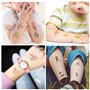 Tatouages Temporaire pour Enfants, 40 Feuilles Tattoo de Licorne Dinosaure Pirate Sirène pour Fille Garçons de Fête d'anniversai