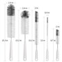 MR.SIGA Ensemble de 5 Brosses Bouteille avec Support de Rangement, Goupillon Bouteille Brosse Biberon Bébé Thermos Gobelet Verre
