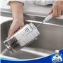 MR.SIGA Ensemble de 5 Brosses Bouteille avec Support de Rangement, Goupillon Bouteille Brosse Biberon Bébé Thermos Gobelet Verre