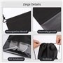 Yizunnu Sac à Chaussures de Voyage 10pcs avec Fenêtre Transparante Sac de Rangement Anti-Poussière Imperméable pour Chaussures V