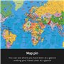 Carte des Punaises Epingles à tête ronde appliquer pour marquer les lieux, les itinéraires de voyage 500 Pièces 1/8 Pouce 10 Cou