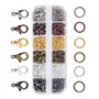 JZK 140x bijoux fermoirs à pince de homard + 990 pièces anneaux de saut ouverts