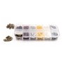 JZK 140x bijoux fermoirs à pince de homard + 990 pièces anneaux de saut ouverts, Kit d'accessoires de bricolage pour la fabricat
