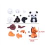 JZK 32x gommes Animaux Petite Gomme Jouet détachable pour Enfants Cadeau fête d'anniversaire Bureau Fournitures de Papeterie Sco