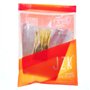 JZK 100x Sacs de cadeaux triangulaire en cellophane sachets bonbons à cône transparent avec liens torsadés pour friandises confe