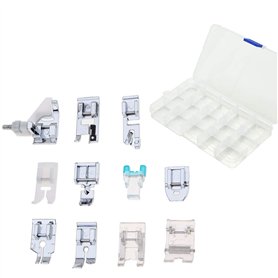 JZK 11pcs Machine à Coudre Domestique Accessoires Ensemble avec boîte de Rangement