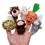 JZK 24 Ensemble de Marionnettes à Doigts Famille Peluche Animaux Jouets à Doigts Remplisseurs de Sac de Fête Finger Marionnettes