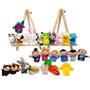 JZK 24 Ensemble de Marionnettes à Doigts Famille Peluche Animaux Jouets à Doigts Remplisseurs de Sac de Fête Finger Marionnettes