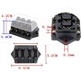 JZK BH-4P 12V 24V 32V 4 Façon Standard Porte-fusible à Lame Boîte à Fusibles pour Bateau Camping Voiture et Autre Véhicule, avec