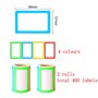 JZK 2x Rouleaux 400pcs 89mm x 57mm grandes étiquettes nom vierges auto-adhésives rectangle bordures étiquettes autocollantes pap