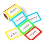 JZK 2x Rouleaux 400pcs 89mm x 57mm grandes étiquettes nom vierges auto-adhésives rectangle bordures étiquettes autocollantes pap