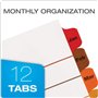 Intercalaires A4 – Intercalaires colorés à 12 onglets avec perforation multi-trous, parfaits pour les classeurs à levier, les cl