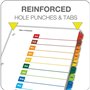 Intercalaires A4 – Intercalaires colorés à 12 onglets avec perforation multi-trous, parfaits pour les classeurs à levier, les cl