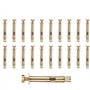 Lot de 20 boulons d'ancrage robustes M6-8 x 60 mm – Vis d'expansion à manchon hexagonal pour murs en béton/maçonnerie/brique