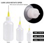 Lot de 33 flacons applicateurs aiguilles de 30 ml avec 10 aiguilles de distribution fines et 8 bouchons pour loisirs créatifs, p