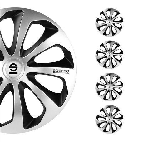 Sparco Enjoliveurs Treviso - 14-pouces - Argent - Set de 4 pièces