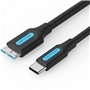 Câble USB-C Vention CQABF Noir 1 m