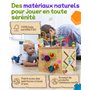 EverEarth 7 en 1 Grand Cube d'éveil en Bois Durable - Jouet pour Enfants avec Boucle d'éveil 39 x 35,5 x 41 cm - Centre de Jeux 