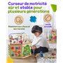 EverEarth 7 en 1 Grand Cube d'éveil en Bois Durable - Jouet pour Enfants avec Boucle d'éveil 39 x 35,5 x 41 cm - Centre de Jeux 
