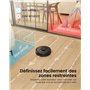 Vexilar Robot Aspirateur Laveur 5000Pa,Cleanova W11 Aspirateur avec Vidange Automatique Poussière,Navigation LiDAR avec Cartogra