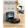 Vexilar Robot Aspirateur Laveur 5000Pa,Cleanova W11 Aspirateur avec Vidange Automatique Poussière,Navigation LiDAR avec Cartogra