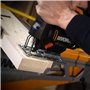 WORX - Scie sauteuse 550W - Pour couper le bois, l'acier et l'aluminium - Idéale pour les coupes d'onglet - Course de 18mm - Ave