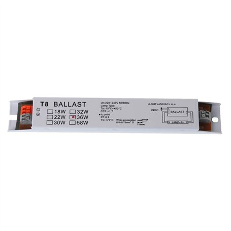 Rtengtunn Ballasts de Lampe Fluorescente de Ballast électronique de Tension Large T8 de 220-240V CA 36W