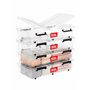 Cetomo Lot de 4 boîtes de rangement sous le lit avec couvercles et boucles durables - 50 L x 4 cm - Boîtes de rangement multi-us