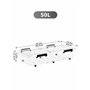 Cetomo Lot de 4 boîtes de rangement sous le lit avec couvercles et boucles durables - 50 L x 4 cm - Boîtes de rangement multi-us