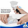 MR.SIGA Brosse à Vaisselle avec Distributeur de Liquide, Brosse pour Vaisselle avec Réservoir de Détergent, Manche et Support, B