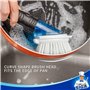 MR.SIGA Brosse à Vaisselle avec Distributeur de Liquide, Brosse pour Vaisselle avec Réservoir de Détergent, Manche et Support, B