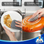 MR.SIGA Lot de 6 Éponges à Vaisselle Double Face pour Cuisine, Éponges à Récurer Réutilisables et Lavables, Gris